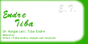 endre tiba business card